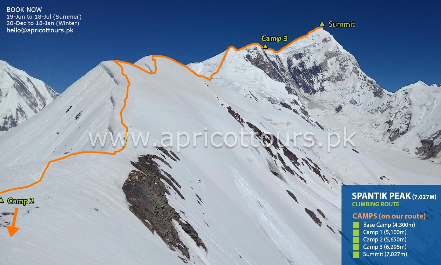 spantik climbing route map