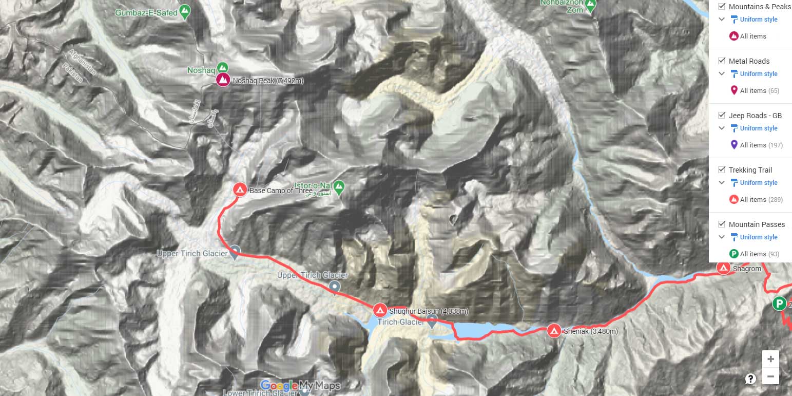 noshaq peak map