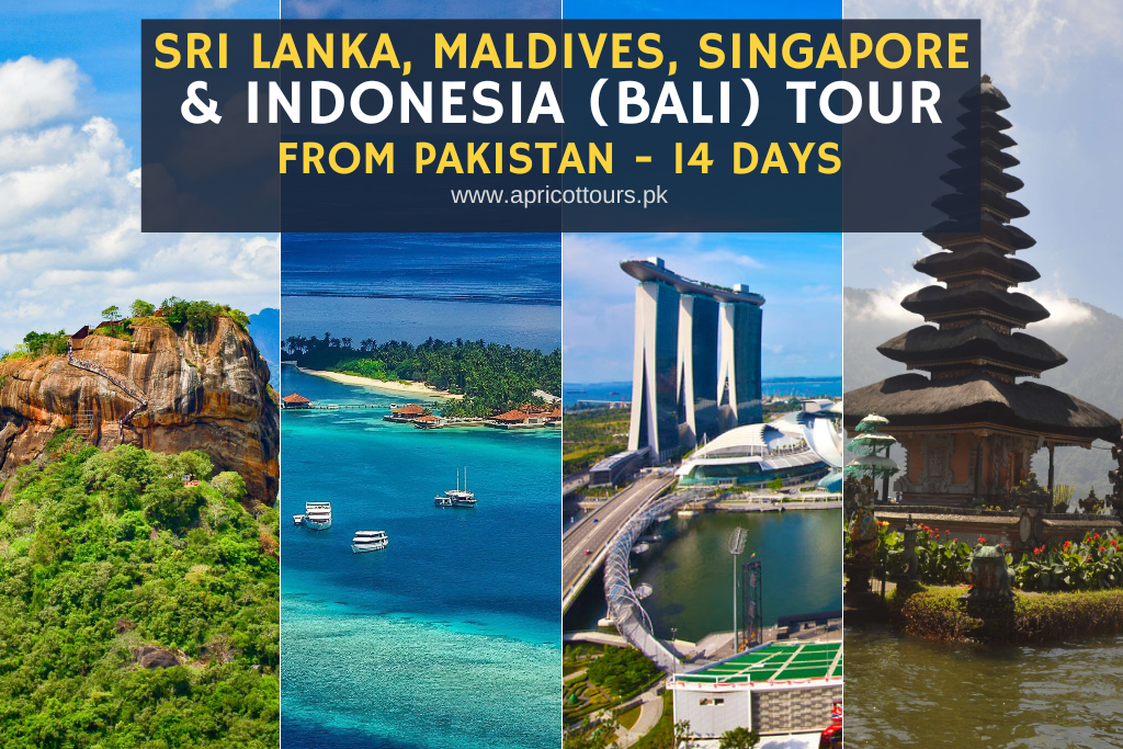 Sri Lanka, Maldives, Singapore & Indonesia (Bali) Tour from Pakistan - 14 days
