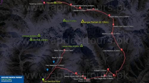 Nanga Parbat Map Circuit Route